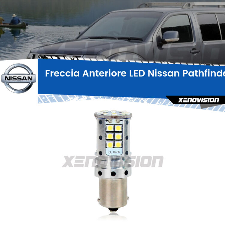 <strong>LED </strong><strong>P21W</strong><strong> p</strong><strong><strong>e</strong>r freccia anteriore Nissan Pathfinder III</strong>. 8x volte più luce, No Hyperflash, dimensioni compatte. Qualità Massima.