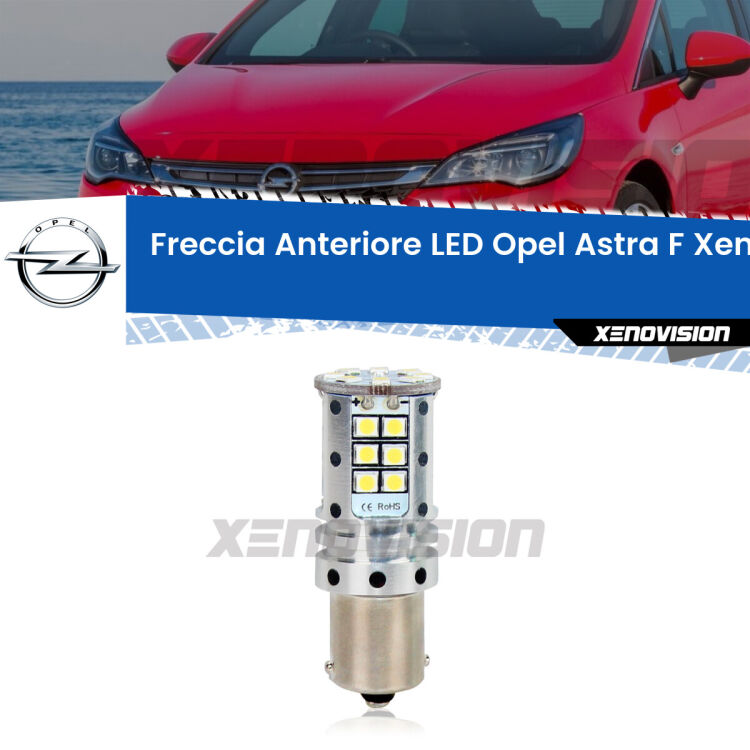 <strong>LED </strong><strong>P21W</strong><strong> p</strong><strong><strong>e</strong>r freccia anteriore Opel Astra F</strong>. 8x volte più luce, No Hyperflash, dimensioni compatte. Qualità Massima.