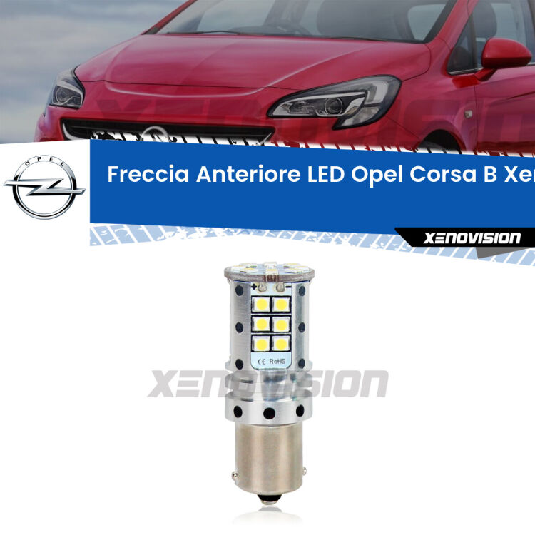 <strong>LED </strong><strong>P21W</strong><strong> p</strong><strong><strong>e</strong>r freccia anteriore Opel Corsa B</strong>. 8x volte più luce, No Hyperflash, dimensioni compatte. Qualità Massima.