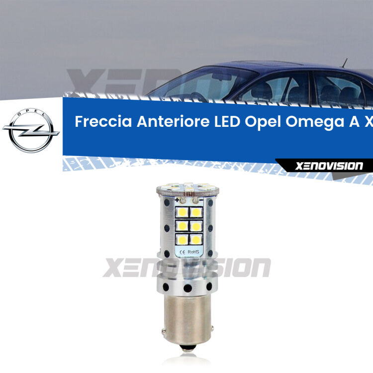 <strong>LED </strong><strong>P21W</strong><strong> p</strong><strong><strong>e</strong>r freccia anteriore Opel Omega A</strong>. 8x volte più luce, No Hyperflash, dimensioni compatte. Qualità Massima.