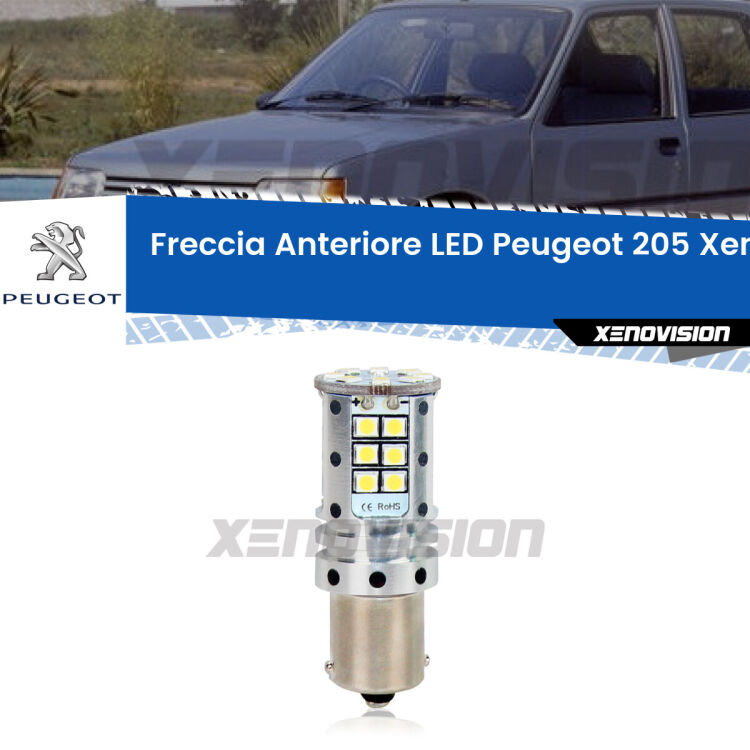 <strong>LED </strong><strong>P21W</strong><strong> p</strong><strong><strong>e</strong>r freccia anteriore Peugeot 205</strong>. 8x volte più luce, No Hyperflash, dimensioni compatte. Qualità Massima.