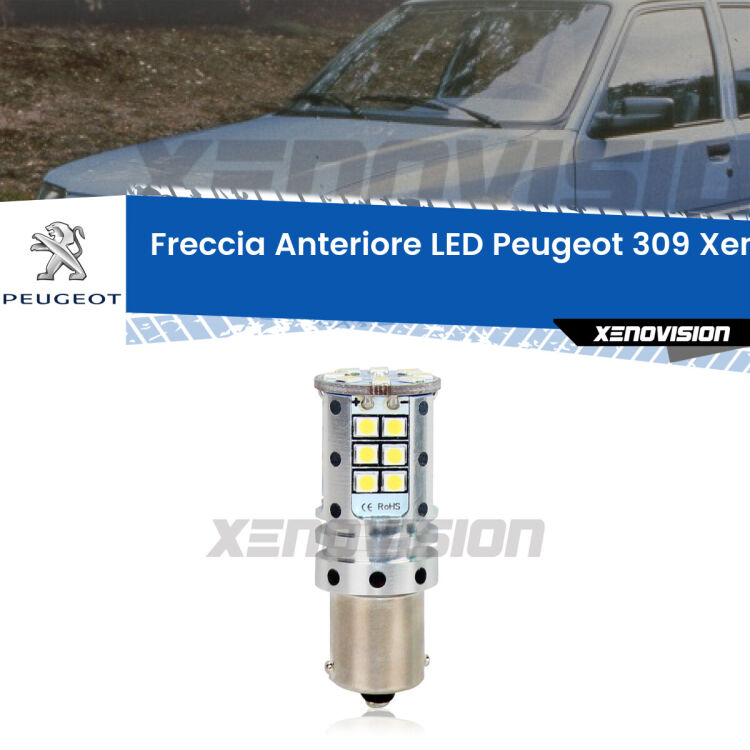 <strong>LED </strong><strong>P21W</strong><strong> p</strong><strong><strong>e</strong>r freccia anteriore Peugeot 309</strong>. 8x volte più luce, No Hyperflash, dimensioni compatte. Qualità Massima.