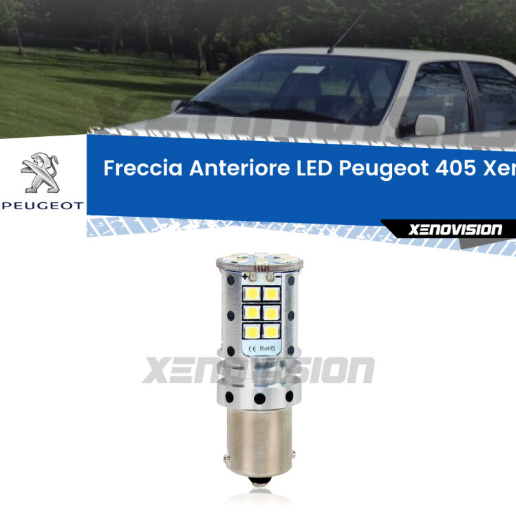 <strong>LED </strong><strong>P21W</strong><strong> p</strong><strong><strong>e</strong>r freccia anteriore Peugeot 405</strong>. 8x volte più luce, No Hyperflash, dimensioni compatte. Qualità Massima.