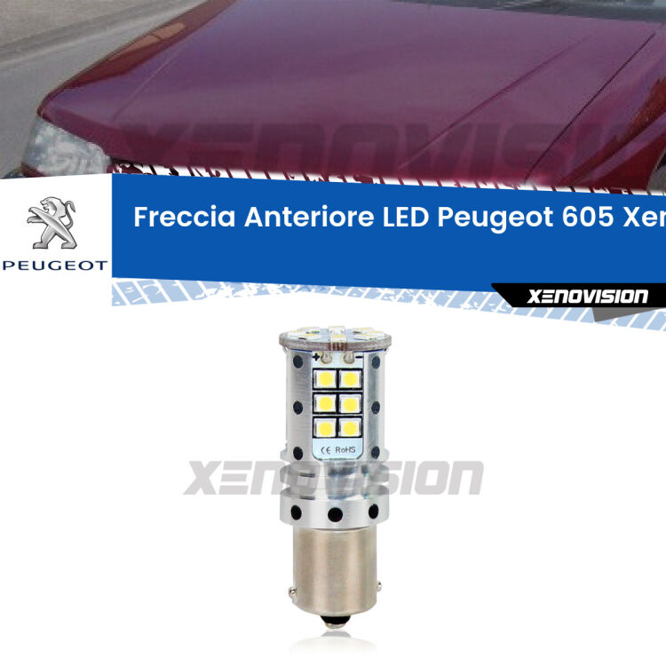 <strong>LED </strong><strong>P21W</strong><strong> p</strong><strong><strong>e</strong>r freccia anteriore Peugeot 605</strong>. 8x volte più luce, No Hyperflash, dimensioni compatte. Qualità Massima.