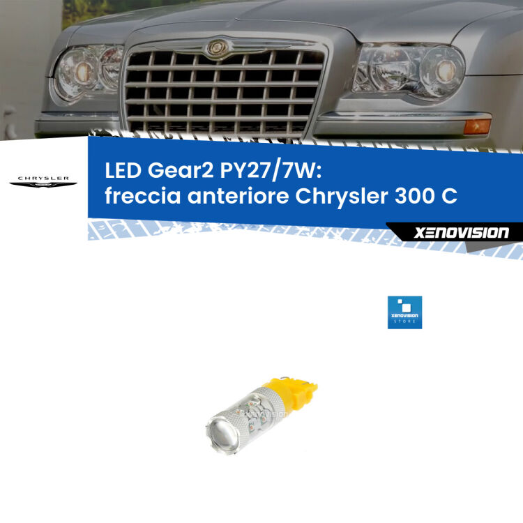 <strong>Freccia Anteriore LED per Chrysler 300 C</strong>  2004 - 2012. Lampada <strong>PY27/7W</strong> non canbus.