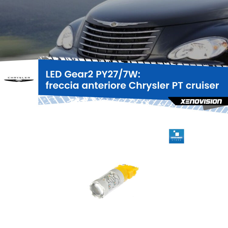 <strong>Freccia Anteriore LED per Chrysler PT cruiser</strong>  2000 - 2010. Lampada <strong>PY27/7W</strong> non canbus.