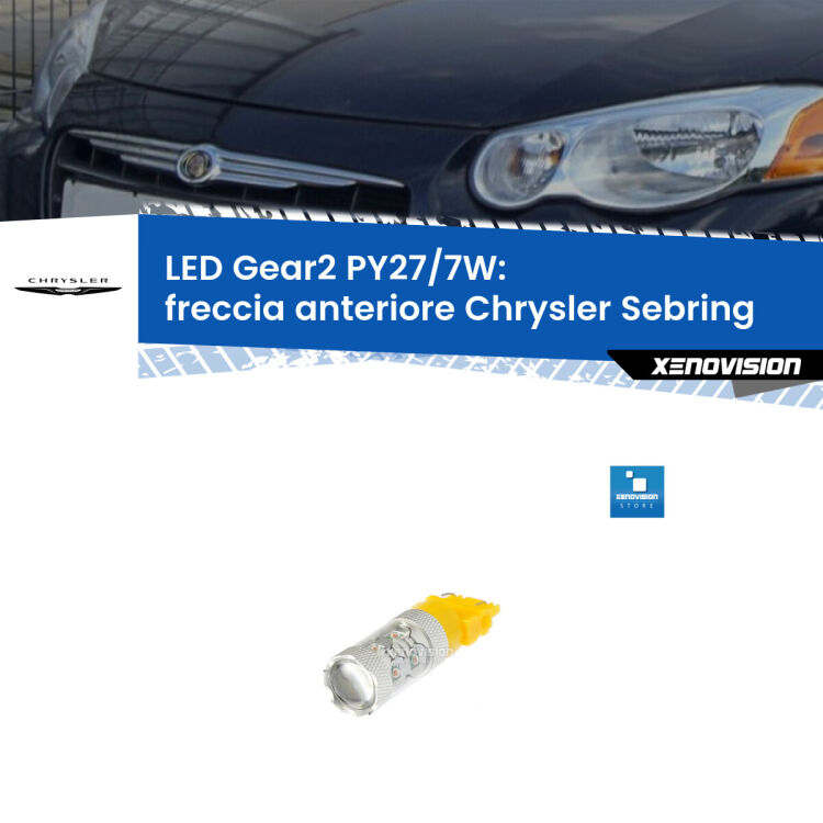 <strong>Freccia Anteriore LED per Chrysler Sebring</strong>  2001 - 2007. Lampada <strong>PY27/7W</strong> non canbus.