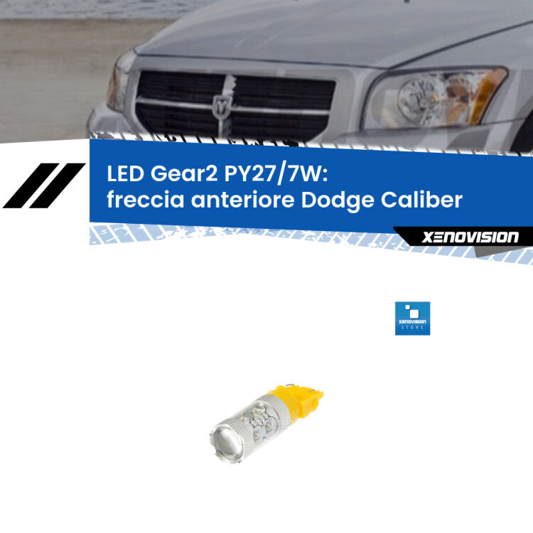 <strong>Freccia Anteriore LED per Dodge Caliber</strong>  2006 - 2011. Lampada <strong>PY27/7W</strong> non canbus.