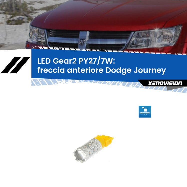 <strong>Freccia Anteriore LED per Dodge Journey</strong>  2008 - 2015. Lampada <strong>PY27/7W</strong> non canbus.