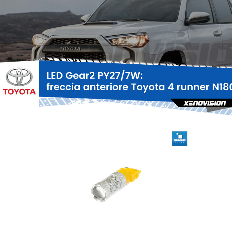 <strong>Freccia Anteriore LED per Toyota 4 runner</strong> N180 1995 - 1998. Lampada <strong>PY27/7W</strong> non canbus.