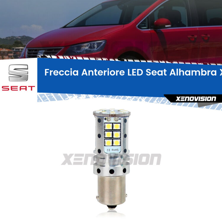 <strong>LED </strong><strong>P21W</strong><strong> p</strong><strong><strong>e</strong>r freccia anteriore Seat Alhambra</strong>. 8x volte più luce, No Hyperflash, dimensioni compatte. Qualità Massima.