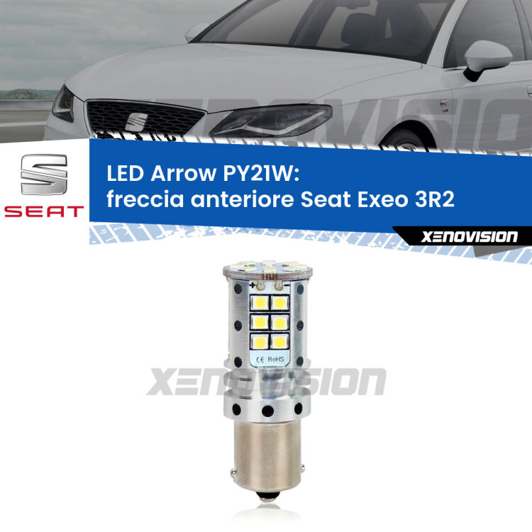 <strong>Freccia Anteriore LED no-spie per Seat Exeo</strong> 3R2 2008 - 2013. Lampada <strong>PY21W</strong> modello top di gamma Arrow.