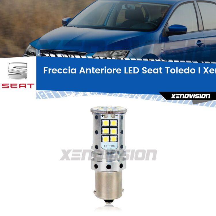 <strong>LED </strong><strong>P21W</strong><strong> p</strong><strong><strong>e</strong>r freccia anteriore Seat Toledo I</strong>. 8x volte più luce, No Hyperflash, dimensioni compatte. Qualità Massima.