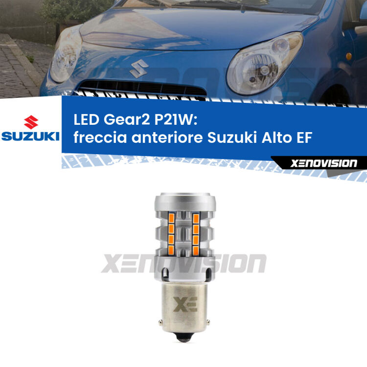 FINE SERIE: NO GARANZIA <strong>Freccia Anteriore LED no-spie per Suzuki Alto</strong> EF 1994 - 2002. Lampada <strong>P21W</strong> modello Gear2 no Hyperflash.