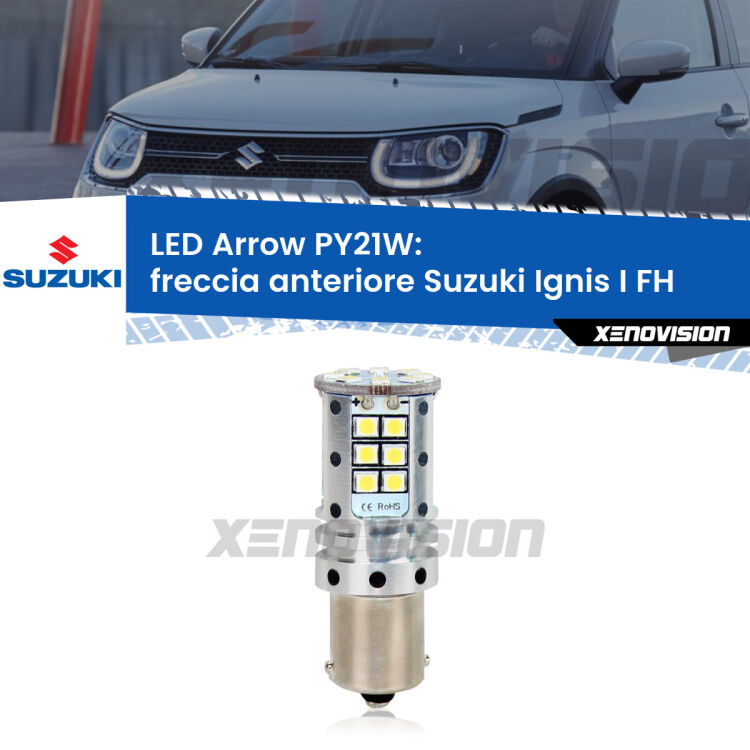 <strong>Freccia Anteriore LED no-spie per Suzuki Ignis I</strong> FH 2000 - 2005. Lampada <strong>PY21W</strong> modello top di gamma Arrow.