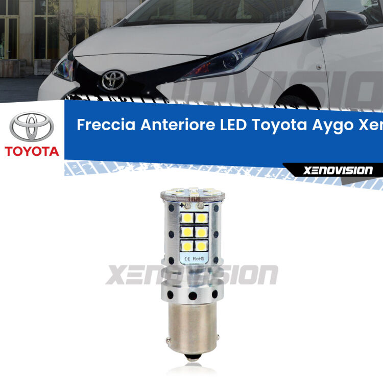 <strong>LED </strong><strong>P21W</strong><strong> p</strong><strong><strong>e</strong>r freccia anteriore Toyota Aygo</strong>. 8x volte più luce, No Hyperflash, dimensioni compatte. Qualità Massima.