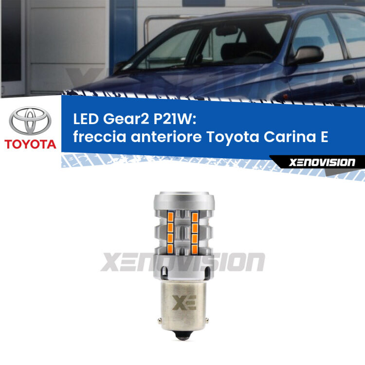 FINE SERIE: NO GARANZIA <strong>Freccia Anteriore LED no-spie per Toyota Carina E</strong>  1992 - 1997. Lampada <strong>P21W</strong> modello Gear2 no Hyperflash.