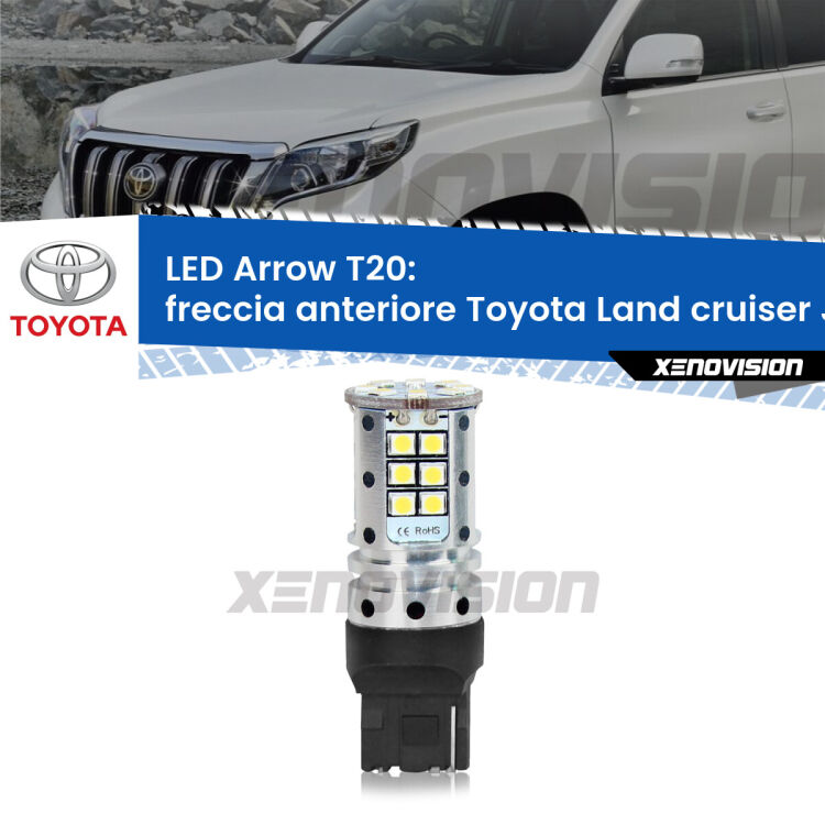 <strong>Freccia Anteriore LED no-spie per Toyota Land cruiser</strong> J200 2007 in poi. Lampada <strong>T20</strong> no Hyperflash modello Arrow.