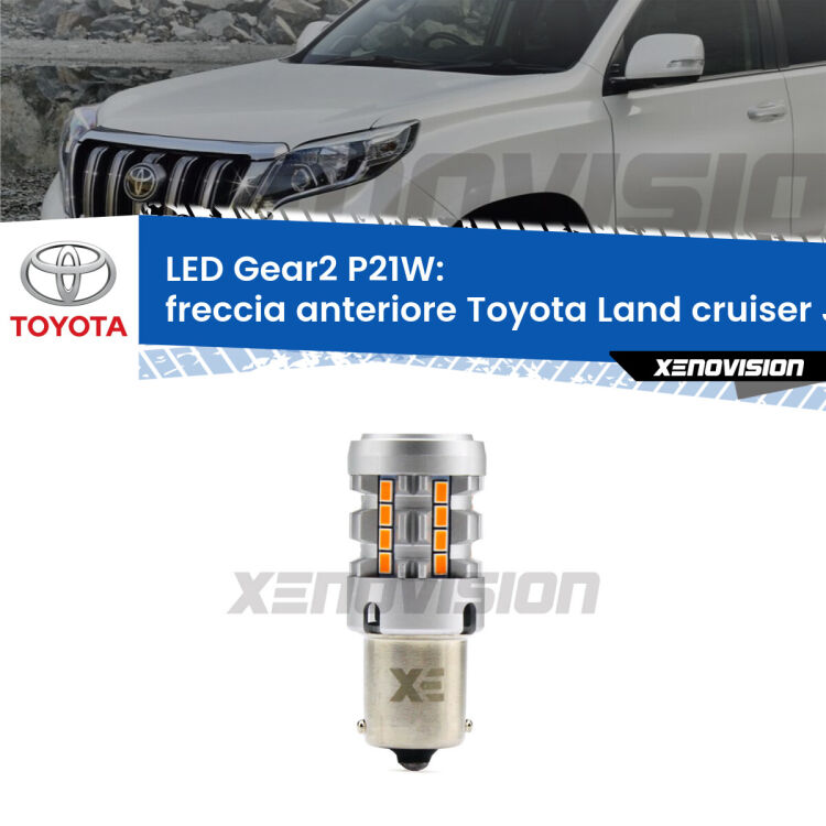 FINE SERIE: NO GARANZIA <strong>Freccia Anteriore LED no-spie per Toyota Land cruiser</strong> J70 1984 - 1996. Lampada <strong>P21W</strong> modello Gear2 no Hyperflash.