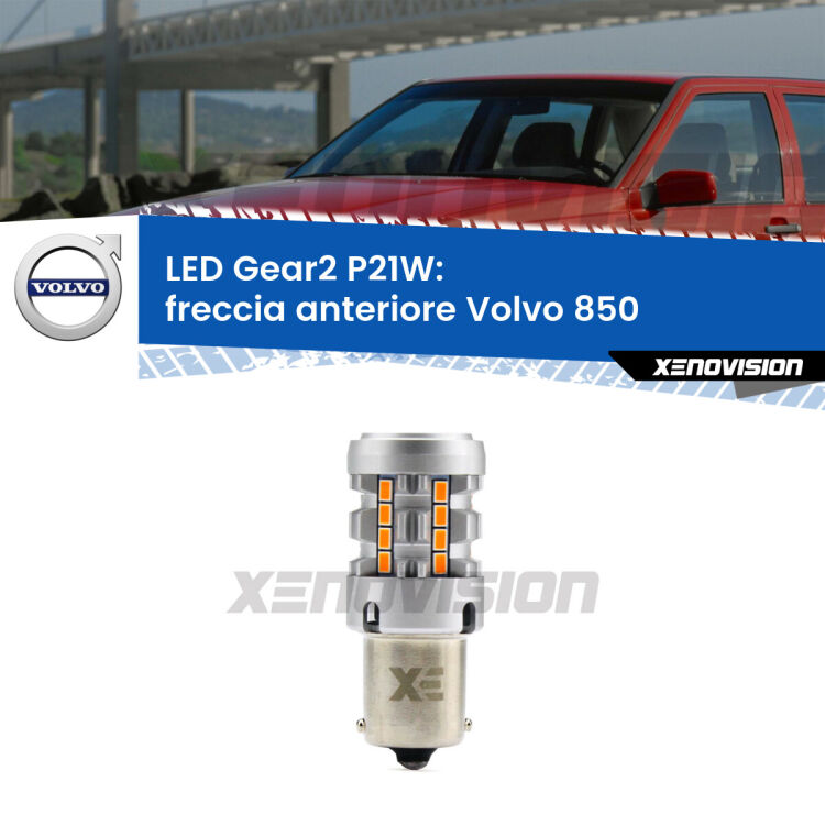 FINE SERIE: NO GARANZIA <strong>Freccia Anteriore LED no-spie per Volvo 850</strong>  1991 - 1997. Lampada <strong>P21W</strong> modello Gear2 no Hyperflash.