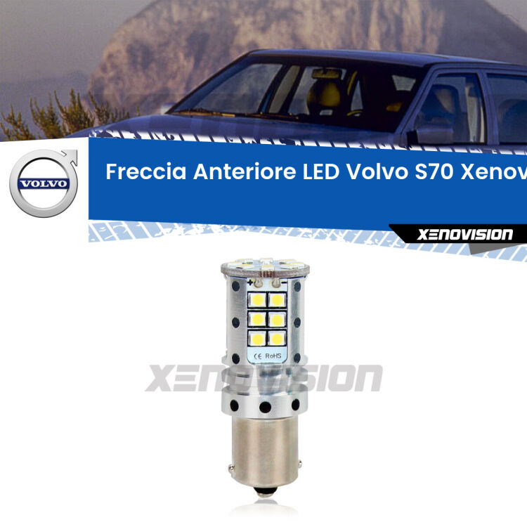 <strong>LED </strong><strong>P21W</strong><strong> p</strong><strong><strong>e</strong>r freccia anteriore Volvo S70</strong>. 8x volte più luce, No Hyperflash, dimensioni compatte. Qualità Massima.