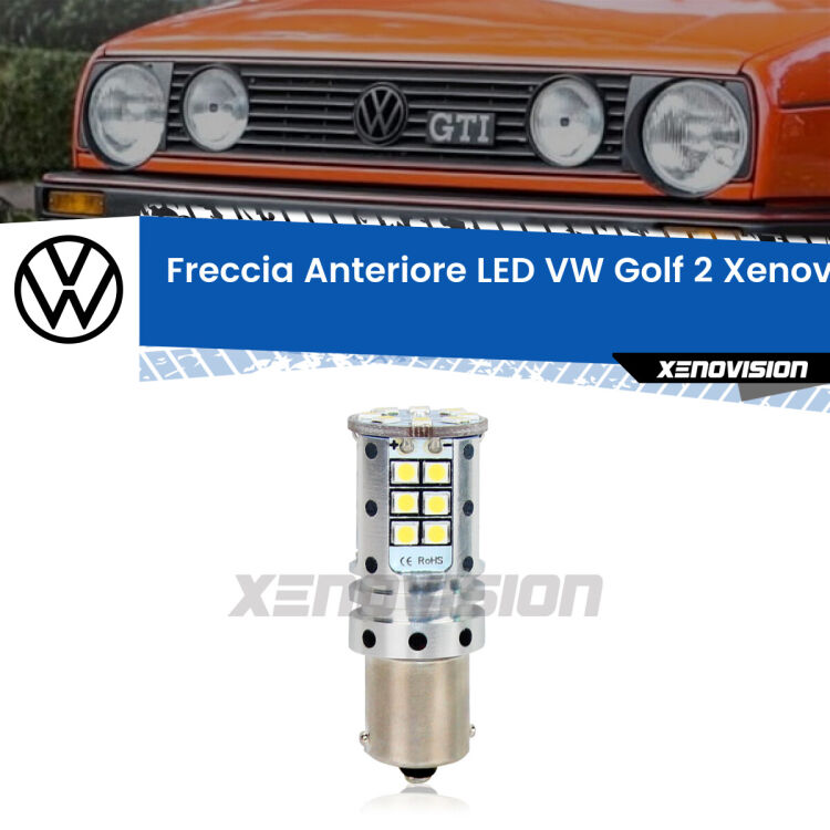 <strong>LED </strong><strong>P21W</strong><strong> p</strong><strong><strong>e</strong>r freccia anteriore VW Golf 2</strong>. 8x volte più luce, No Hyperflash, dimensioni compatte. Qualità Massima.