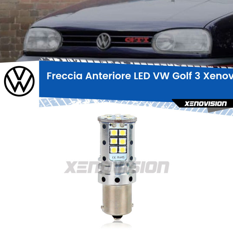 <strong>LED </strong><strong>P21W</strong><strong> p</strong><strong><strong>e</strong>r freccia anteriore VW Golf 3</strong>. 8x volte più luce, No Hyperflash, dimensioni compatte. Qualità Massima.