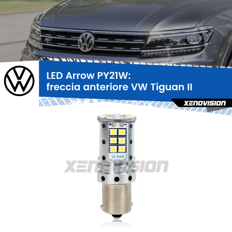 <strong>Freccia Anteriore LED no-spie per VW Tiguan</strong> II 2016 in poi. Lampada <strong>PY21W</strong> modello top di gamma Arrow.