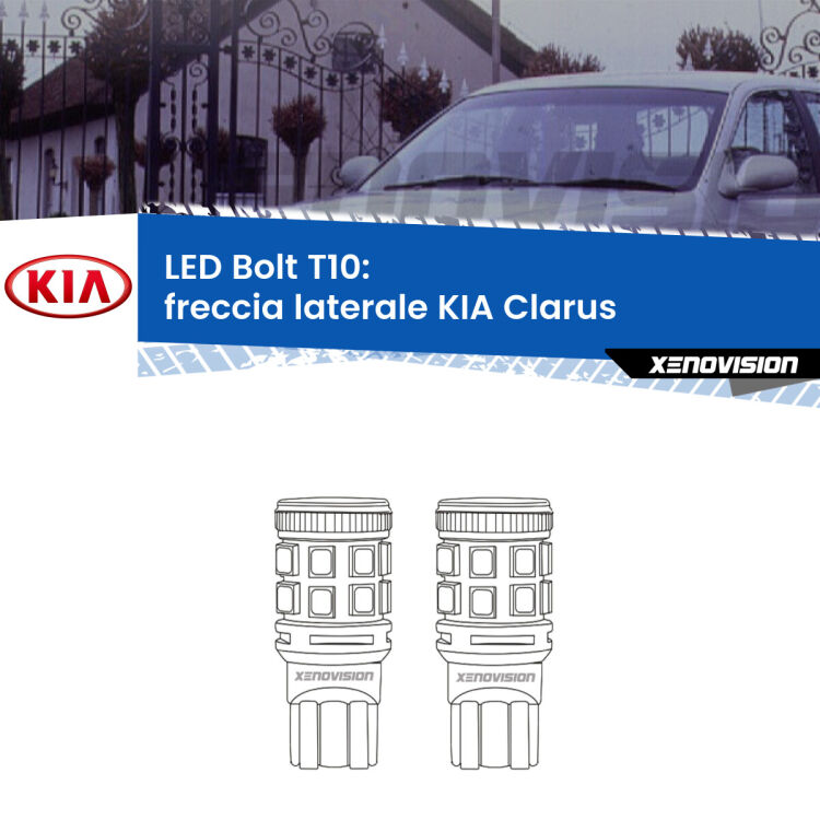 <strong>Freccia laterale LED per KIA Clarus</strong>  1996 - 2001. Coppia lampade <strong>T10</strong> modello Bolt canbus.