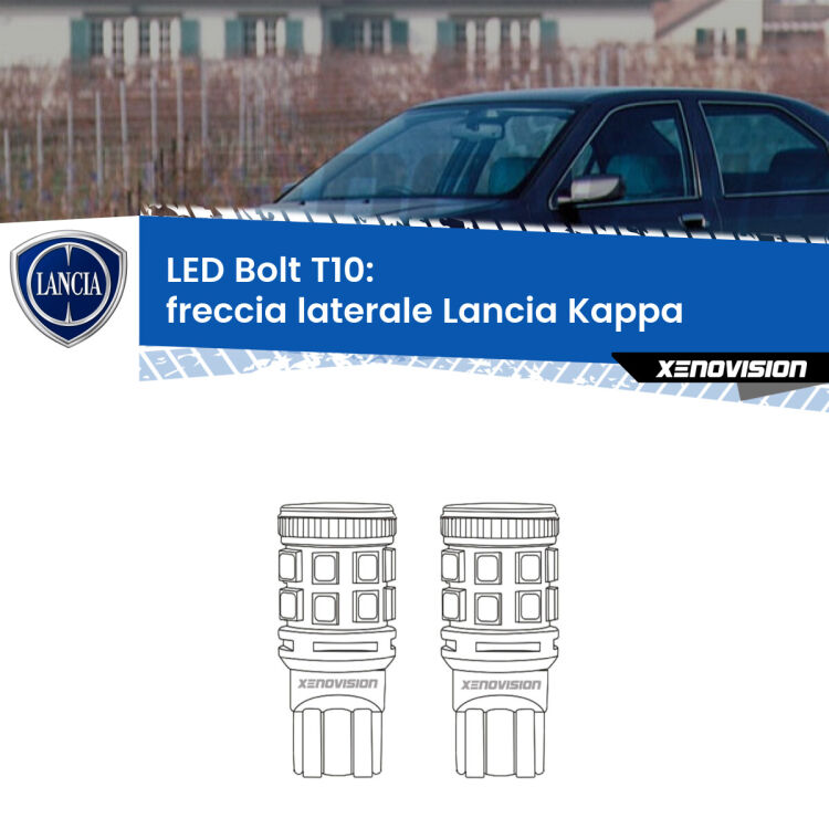 <strong>Freccia laterale LED per Lancia Kappa</strong>  1994 - 2001. Coppia lampade <strong>T10</strong> modello Bolt canbus.