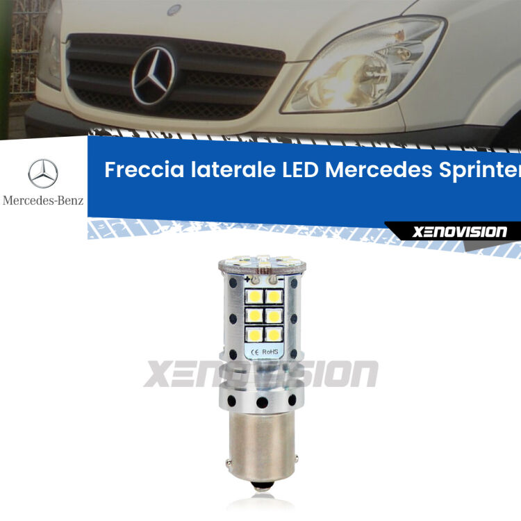 <strong>LED </strong><strong>P21W</strong><strong> p</strong><strong><strong>e</strong>r freccia laterale Mercedes Sprinter</strong>. 8x volte più luce, No Hyperflash, dimensioni compatte. Qualità Massima.