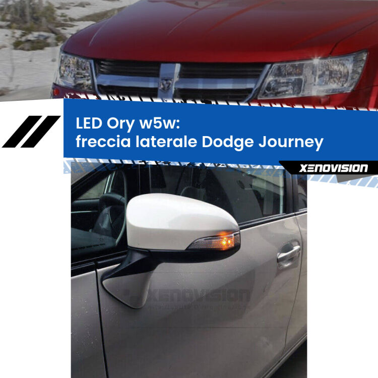 <strong>LED freccia laterale w5w per Dodge Journey</strong>  2008 - 2015. Una lampadina <strong>w5w</strong> canbus luce arancio modello Ory Xenovision.