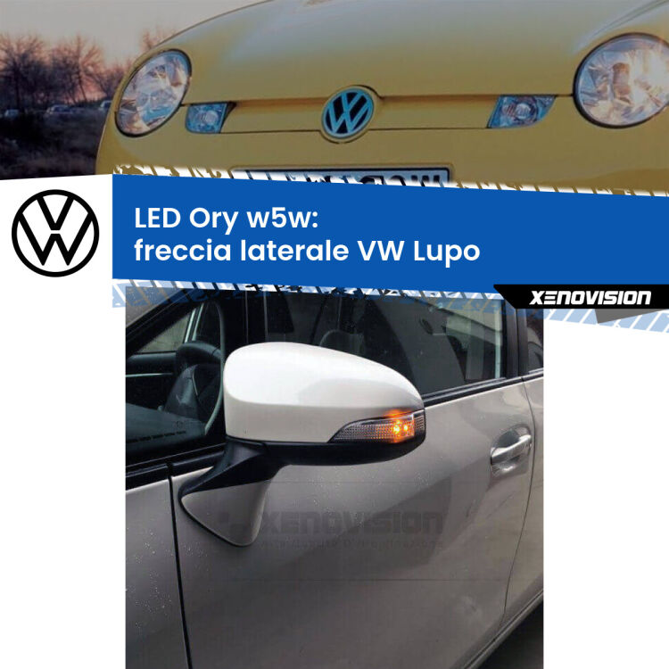 <strong>LED freccia laterale w5w per VW Lupo</strong>  faro bianco. Una lampadina <strong>w5w</strong> canbus luce arancio modello Ory Xenovision.