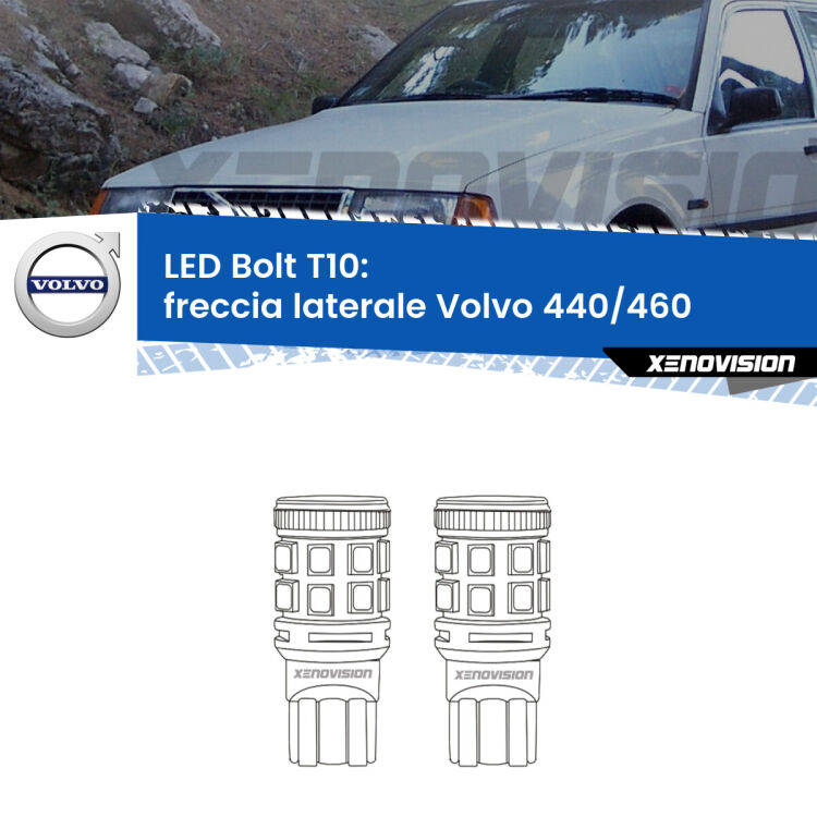 <strong>Freccia laterale LED per Volvo 440/460</strong>  1988 - 1996. Coppia lampade <strong>T10</strong> modello Bolt canbus.