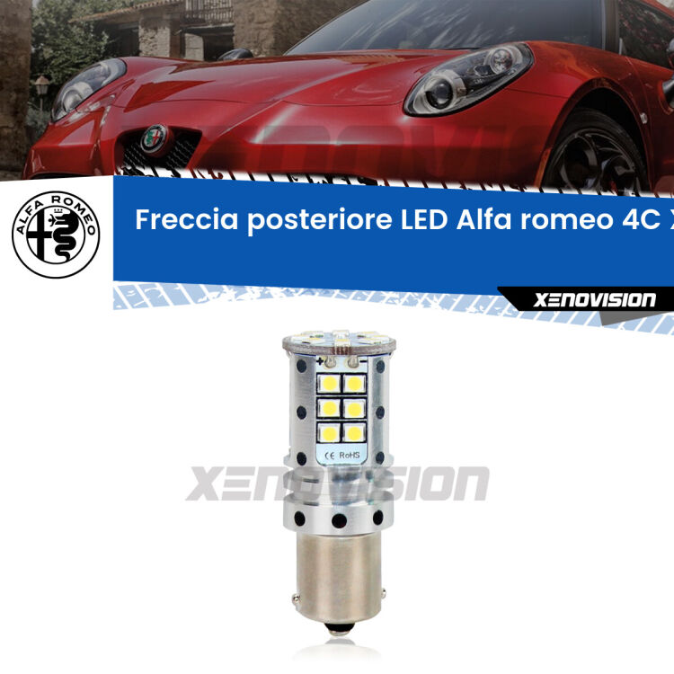 <strong>LED </strong><strong>P21W</strong><strong> p</strong><strong><strong>e</strong>r freccia posteriore Alfa romeo 4C</strong>. 8x volte più luce, No Hyperflash, dimensioni compatte. Qualità Massima.