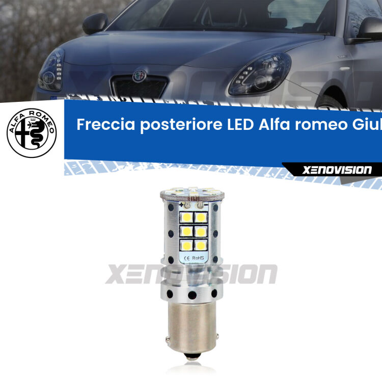 <strong>LED </strong><strong>P21W</strong><strong> p</strong><strong><strong>e</strong>r freccia posteriore Alfa romeo Giulietta</strong>. 8x volte più luce, No Hyperflash, dimensioni compatte. Qualità Massima.