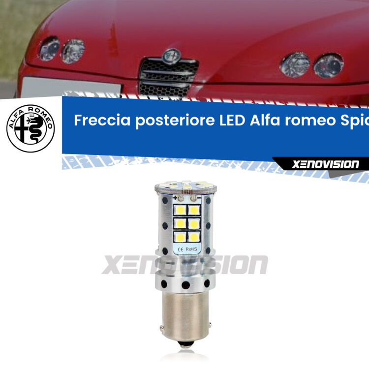 <strong>LED </strong><strong>P21W</strong><strong> p</strong><strong><strong>e</strong>r freccia posteriore Alfa romeo Spider</strong>. 8x volte più luce, No Hyperflash, dimensioni compatte. Qualità Massima.