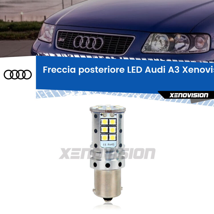 <strong>LED </strong><strong>P21W</strong><strong> p</strong><strong><strong>e</strong>r freccia posteriore Audi A3</strong>. 8x volte più luce, No Hyperflash, dimensioni compatte. Qualità Massima.