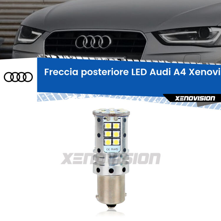 <strong>LED </strong><strong>P21W</strong><strong> p</strong><strong><strong>e</strong>r freccia posteriore Audi A4</strong>. 8x volte più luce, No Hyperflash, dimensioni compatte. Qualità Massima.