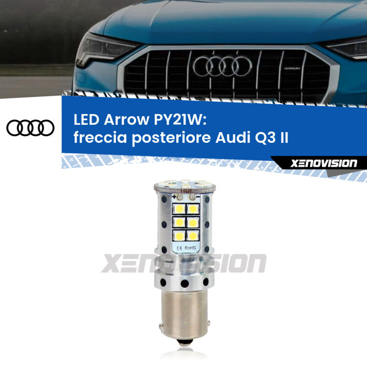 <strong>Freccia posteriore LED no-spie per Audi Q3</strong> II 2019 in poi. Lampada <strong>PY21W</strong> modello top di gamma Arrow.