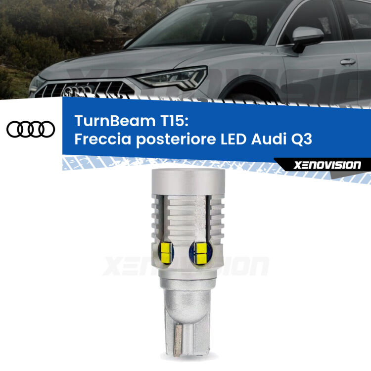 <strong>LED freccia posteriore Audi Q3 </strong>. Una lampada LED T15 per Frecce, ottima resa in ogni direzione, Qualità Massima.