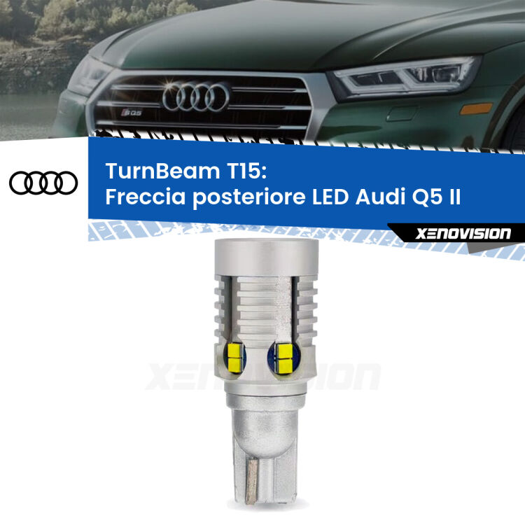 <strong>LED freccia posteriore Audi Q5 </strong>II. Una lampada LED T15 per Frecce, ottima resa in ogni direzione, Qualità Massima.