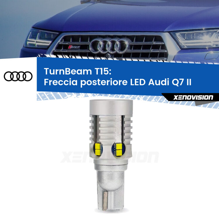 <strong>LED freccia posteriore Audi Q7 </strong>II. Una lampada LED T15 per Frecce, ottima resa in ogni direzione, Qualità Massima.