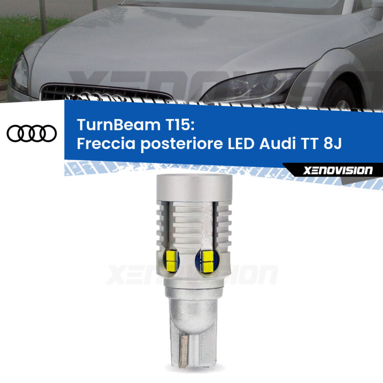 <strong>LED freccia posteriore Audi TT </strong>8J. Una lampada LED T15 per Frecce, ottima resa in ogni direzione, Qualità Massima.