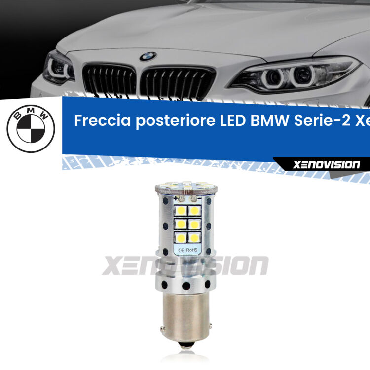 <strong>LED </strong><strong>P21W</strong><strong> p</strong><strong><strong>e</strong>r freccia posteriore BMW Serie-2</strong>. 8x volte più luce, No Hyperflash, dimensioni compatte. Qualità Massima.