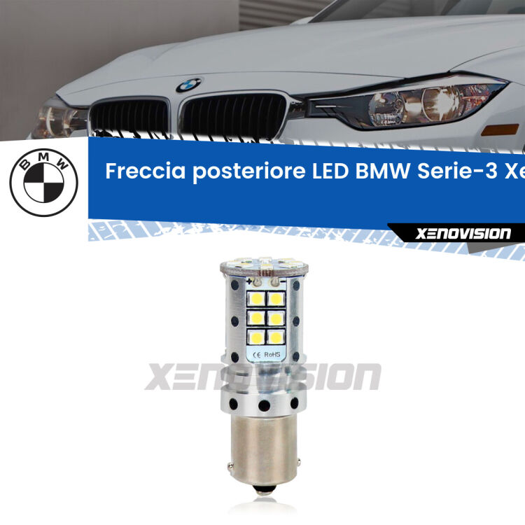 <strong>LED </strong><strong>P21W</strong><strong> p</strong><strong><strong>e</strong>r freccia posteriore BMW Serie-3</strong>. 8x volte più luce, No Hyperflash, dimensioni compatte. Qualità Massima.