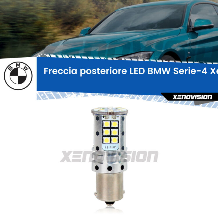 <strong>LED </strong><strong>P21W</strong><strong> p</strong><strong><strong>e</strong>r freccia posteriore BMW Serie-4</strong>. 8x volte più luce, No Hyperflash, dimensioni compatte. Qualità Massima.