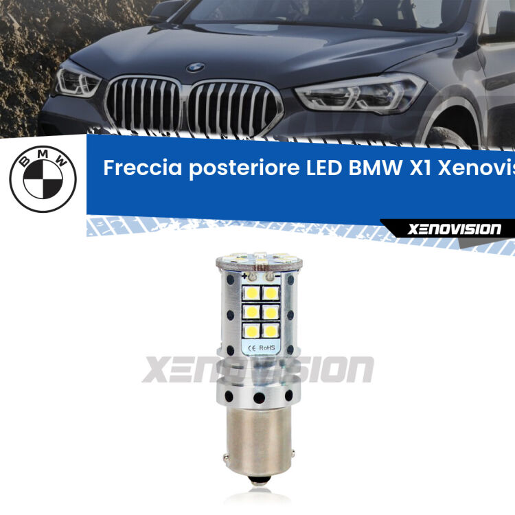 <strong>LED </strong><strong>P21W</strong><strong> p</strong><strong><strong>e</strong>r freccia posteriore BMW X1</strong>. 8x volte più luce, No Hyperflash, dimensioni compatte. Qualità Massima.