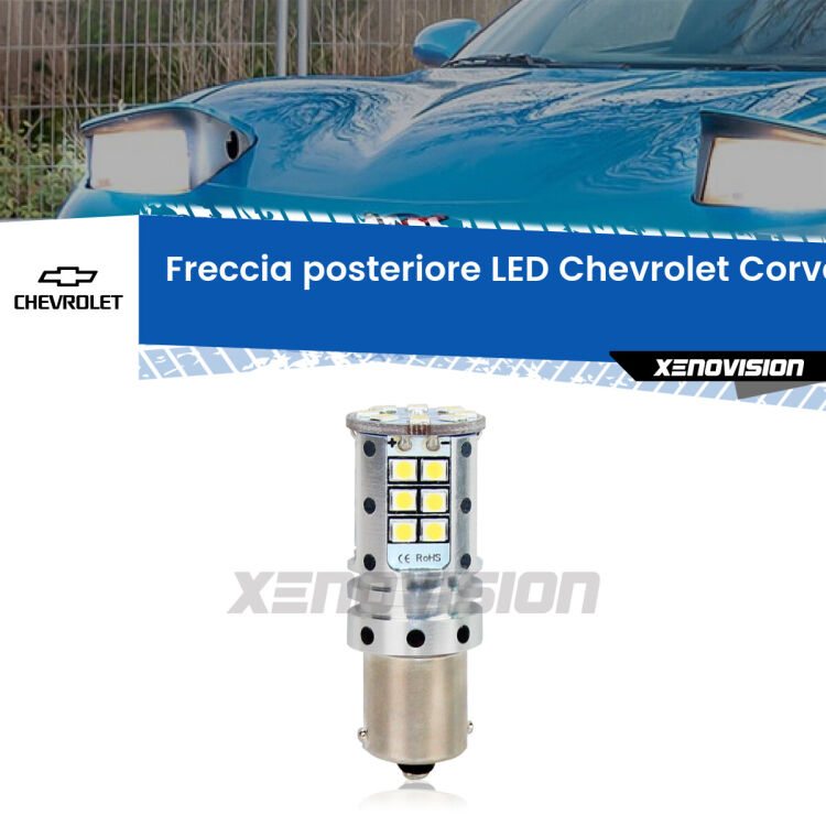 <strong>LED </strong><strong>P21W</strong><strong> p</strong><strong><strong>e</strong>r freccia posteriore Chevrolet Corvette</strong>. 8x volte più luce, No Hyperflash, dimensioni compatte. Qualità Massima.