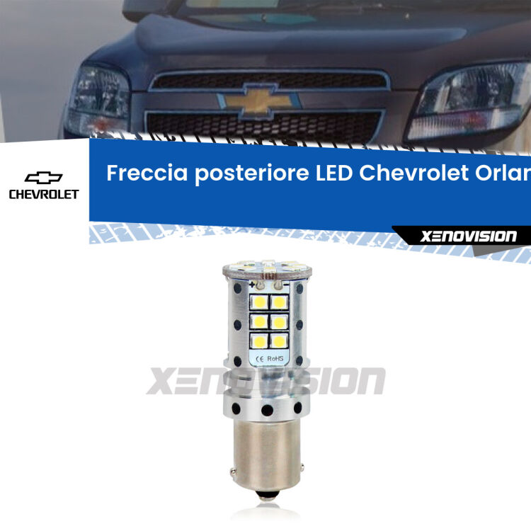 <strong>LED </strong><strong>P21W</strong><strong> p</strong><strong><strong>e</strong>r freccia posteriore Chevrolet Orlando</strong>. 8x volte più luce, No Hyperflash, dimensioni compatte. Qualità Massima.